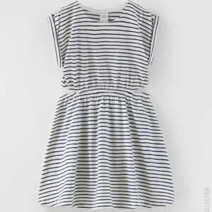 Zara Striped Navy and White Kids Dress